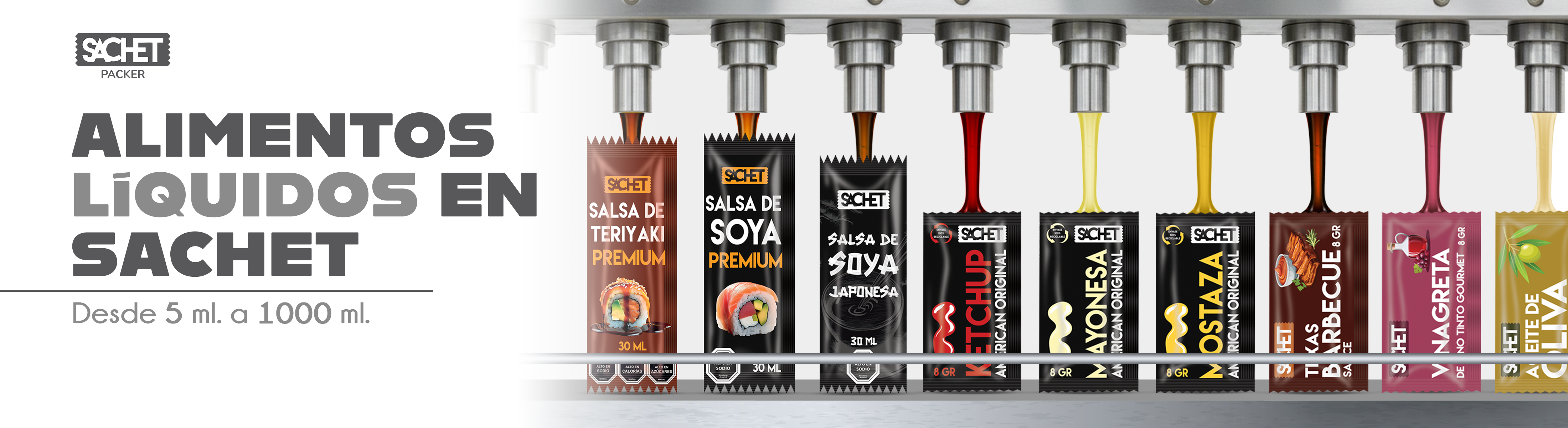 Alimentos líquidos en sachet